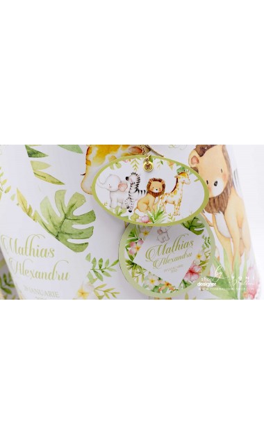 Trusou botez cu leuti elefanti zebre maimutele inspirat din cartea junglei Jungle Friends 29